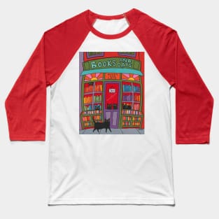 Books and Cats Baseball T-Shirt